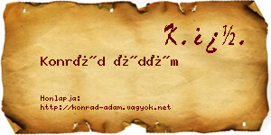 Konrád Ádám névjegykártya